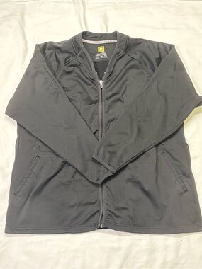 WonderWink Black Women's Scrub Jacket with Yellow Logo